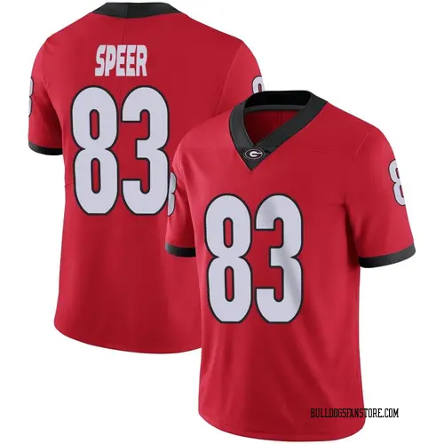 Men's Nike Cole Speer Georgia Bulldogs Limited Red Football Jersey