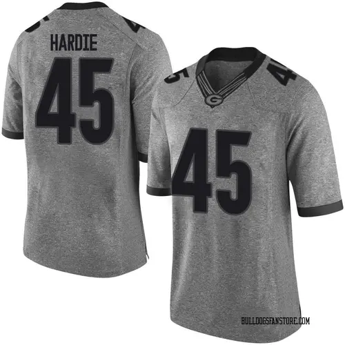 Men's Nike Jacob Hardie Georgia Bulldogs Limited Gray Football College Jersey