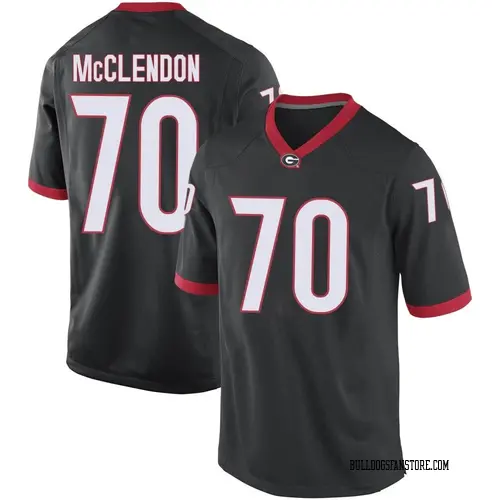 Men's Nike Warren McClendon Georgia Bulldogs Game Black Football College Jersey