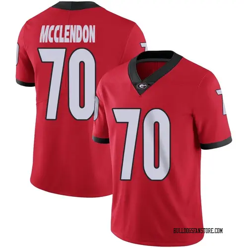 Men's Nike Warren McClendon Georgia Bulldogs Limited Red Football Jersey