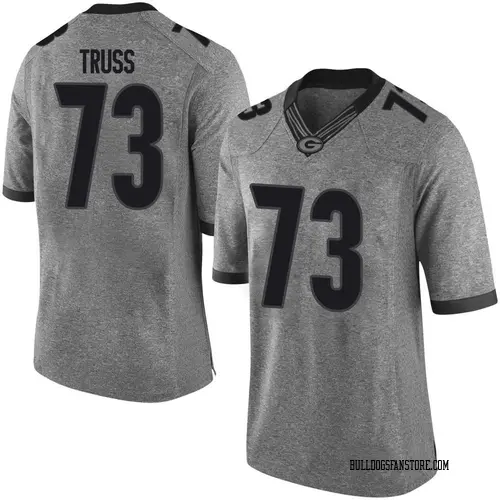 Men's Nike Xavier Truss Georgia Bulldogs Limited Gray Football College Jersey