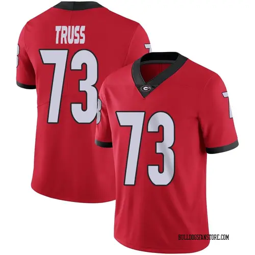 Men's Nike Xavier Truss Georgia Bulldogs Limited Red Football Jersey