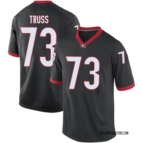 Men's Nike Xavier Truss Georgia Bulldogs Replica Black Football College Jersey