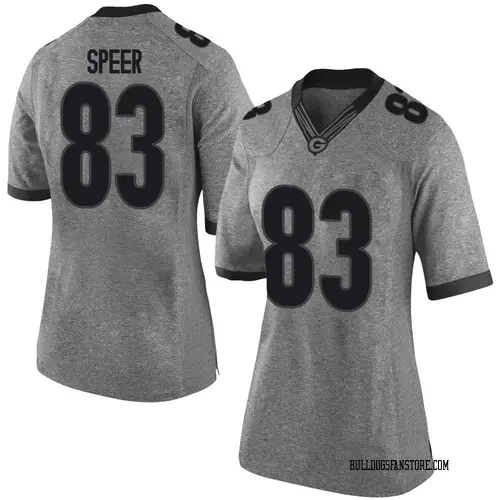 Women's Nike Cole Speer Georgia Bulldogs Limited Gray Football College Jersey