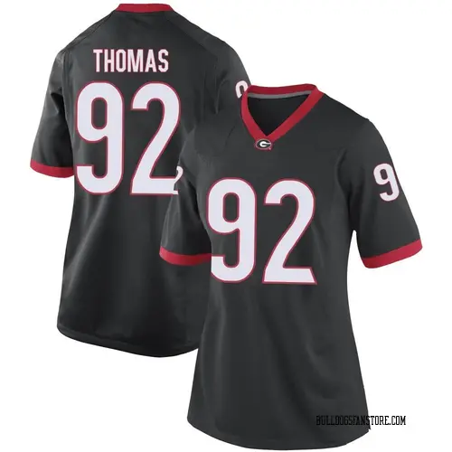 Women's Nike Jordan Thomas Georgia Bulldogs Game Black Football College Jersey