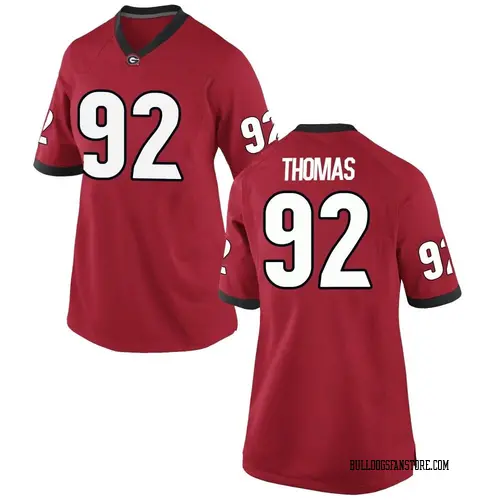 Women's Nike Jordan Thomas Georgia Bulldogs Game Red Football College Jersey