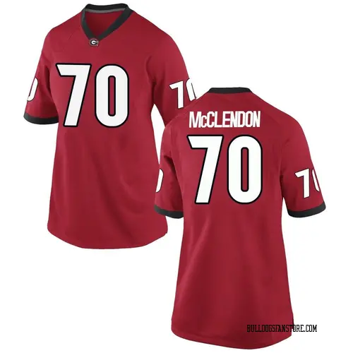 Women's Nike Warren McClendon Georgia Bulldogs Game Red Football College Jersey