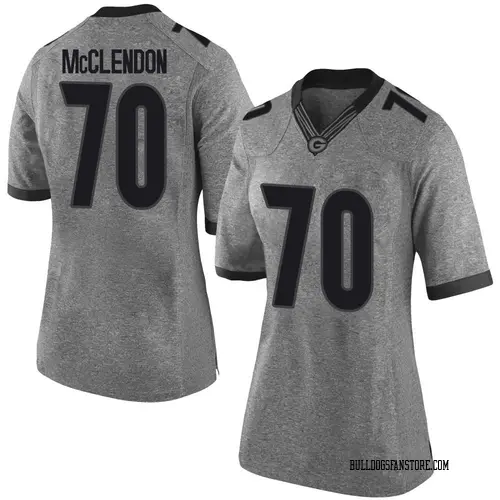 Women's Nike Warren McClendon Georgia Bulldogs Limited Gray Football College Jersey