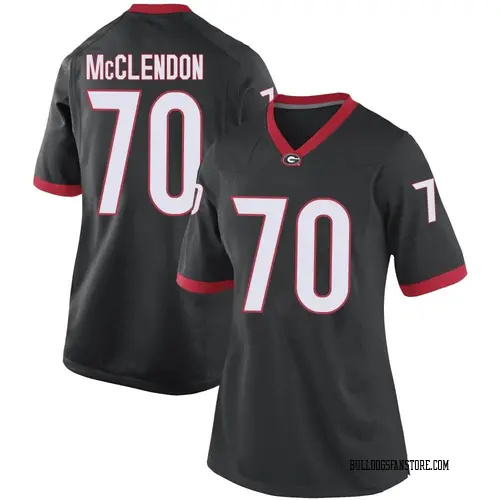 Women's Nike Warren McClendon Georgia Bulldogs Replica Black Football College Jersey